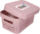 Curver opengewerkte container met infinity-deksel 4.5l roze