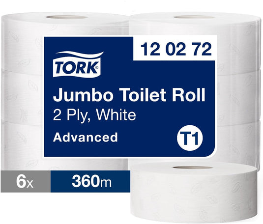 Toiletpapier tork t1 2-laags wit
