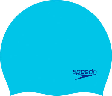 Speedo plain moulded silicone junior badmuts - blauw