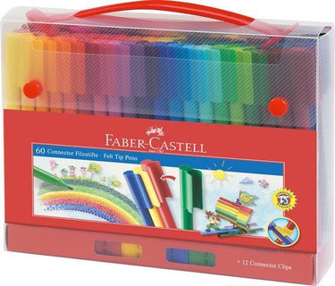 Faber-castell viltstift connector kleurenassortiment 60 stuks