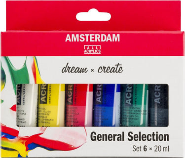 Amsterdam standard series acrylverf algemene selectie set | 6 × 20 ml