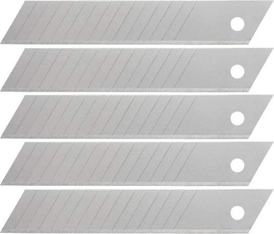 Wolfcraft - 5 afbreekmessen 18 mm - reservemesjes - 15 segmenten - 4182000