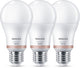 Philips smart lighting - lamp 3-pack - slimme led-verlichting - gekleurd en wit licht - e27 - 60w - mat - wi-fi