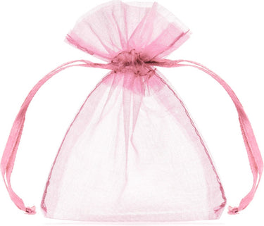 Party-decoration organza zakjes roze (10 st)