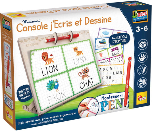 Lisciani montessori pen consolle scrivo e disegno ed. francese