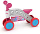 Chillafish loopfiets 1 jaar voor meisjes met speelblokken - loopwagen voor peuters tot 3 jaar met mandje - roze - lichtgewicht - stille anti slip banden voor binnen en buiten - stabiele vierwieler - model itsibitsi