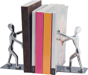 Balvi boekensteun shadow chroom zink set van 2