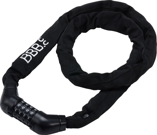 Bbb cycling codeguard chain cijferslot - fietsslot met duurzame beschermhoes - lengte: 180cm - dikte: 5mm - kettingslot voor stadsfiets, racefiets mountainbike - bbl-105
