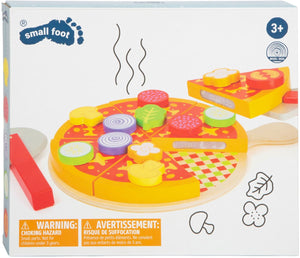 Small foot - houten snij- en speeleten pizza set, 21dlg.