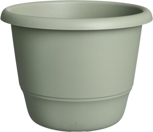 Elho amiga rond 55 - grote bloempot voor binnen buiten - 100% gerecycled plastic - ø 55 x h 41.3 cm - tijmgroen