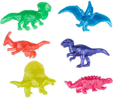Eddy toys uittrekbaar dino speelgoed - 33557 - dino speelgoed 6 stuks stretchable set - dino speelgoed met 6 dinosaurus figuren - jouet dino multicolor - uitdeelcadeau