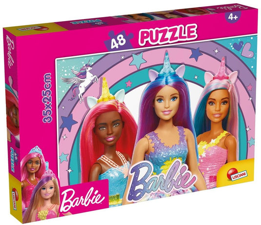 Lisciani barbie puzzle m-plus 48 - magic unicorn