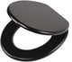 Tiger leatherlook - wc bril - toiletbril met deksel - mdf - zwart