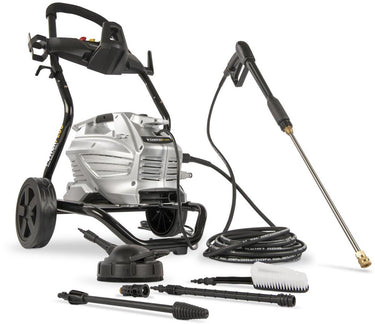 Powerplus elektrische hogedrukreiniger powxg90430 - [5620} terrasreiniger, start stop functie, max. druk van 190 bar en temperatuur van 50 °c, 10 m slang en accessoires inbegrepen, reinigen van auto's, meubelen en fiets