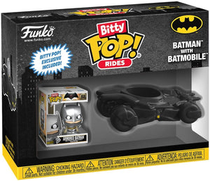 Funko batman batman with batmobile - (bitty pop! ride) vinylfiguur unisex pop! - neutraal - standard