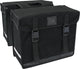 Fastrider canvas hybride 36 dubbele fietstas zwart 47l - afgeschuind - waterafstotend canvas - reflecterend - geschikt voor e-bike