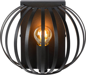 Lucide manuela - wandlamp - 1xe14 - zwart
