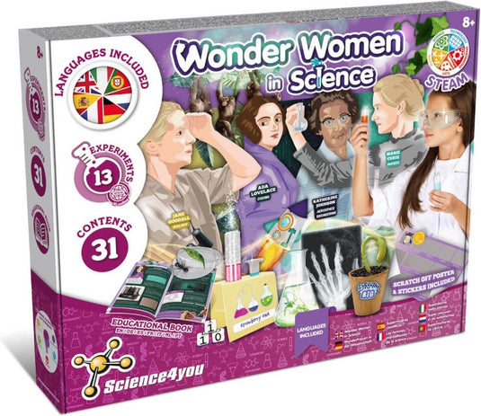 Science 4 you science4you wonder women in science - experimenteerset voor meisjes 8-12+ - speelgoedset met knutselset - stem speelgoed met wetenschapskit