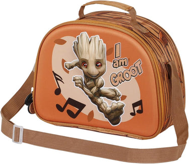 Karactermania - marvel - masters of the universe - i am groot soundtrack - 3d thermische lunchtas - snack - bruin