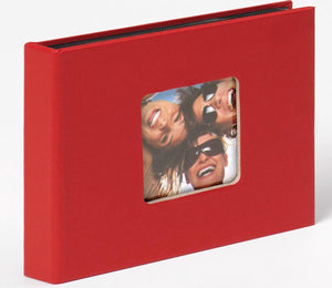Walther fun - fotoalbum insteek - 36 foto's 10x15 cm - rood - linnenstructuur