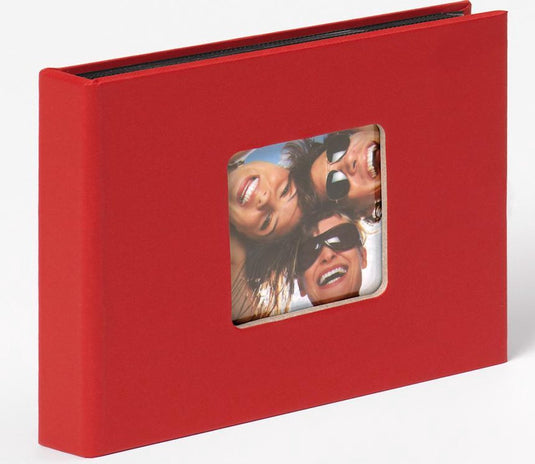 Walther fun - fotoalbum insteek - 36 foto's 10x15 cm - rood - linnenstructuur