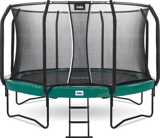 Salta first class - trampoline met veiligheidsnet en ladder - ø 427 cm - groen