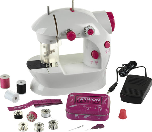 Klein toys fashion passion kindernaaimachine - incl. alle benodigdheden - wit roze