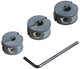 Wolfcraft - universele dieptestop voor boor - 4 delige set - 2755000