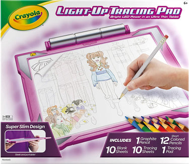 Crayola - hobbypakket - lichtgevend tekenbord voor kinderen - 12 kleurpotloden