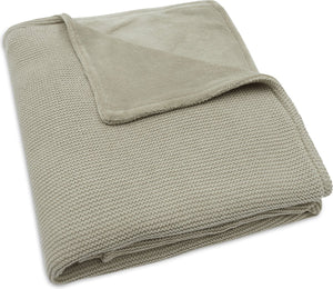 Jollein deken ledikant 100x150cm basic knit olive green fleece