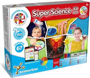 Science 4 you science4you 6-in-1 super science – educatieve experimenteerdoos natuurkunde chemie – 25+ proeven – voor kinderen 8+