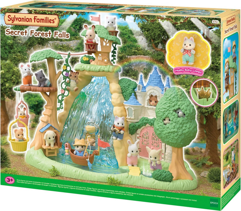 Afbeelding laden in galerijviewer, Sylvanian families 5761 geheime bos waterval set- inclusief 1 fluweelzachte baby speelfiguur
