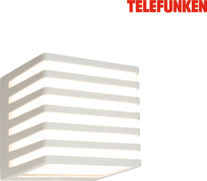 Telefunken - led wandlamp - 321904tf - ip54 - opgaand en neergaand licht - warm wit licht - 10 watt - 11 x 11 x 11 cm - lichtgrijs