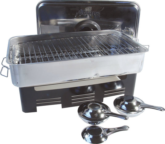 Albatros tafel rookoven plat - rvs - 42x20x29 cm