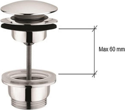 Plieger roma afvoerplug - 2 in 1 design - 1 1 4 - inox