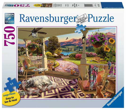 Ravensburger legpuzzel veranda landschap 750 stukjes grote puzzel.