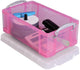 Really useful box opbergdoos 9 liter | transparant roze