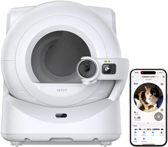 Petkit - purobot ultra - automatische kattenbak - met camera - revolutionaire 360° - gedragsmonitoring - diergezondheid
