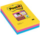 Post-it super sticky notes 101x152 mm geel blauw roze