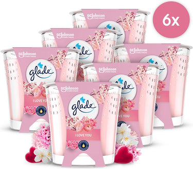 Glade geurkaars i love you 100% raapzaadwax