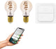 Eglo connect.z smart starterspakket - 2x e27 led lampen - wall switch - instelbaar wit licht - dimbaar - zigbee
