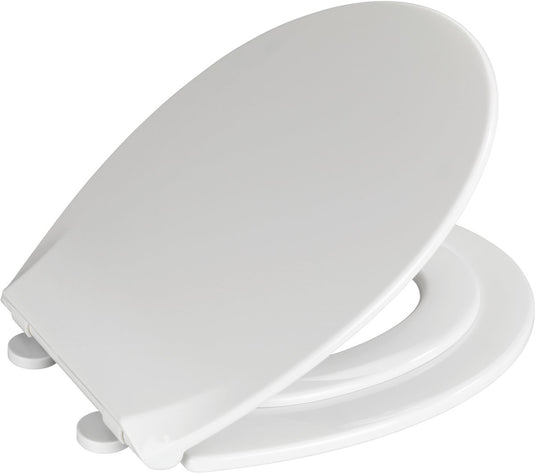Wenko wc bril syros family - wit thermoplast - easy-close softclose sluiting - fix-clip bevestiging afklikbaar - toiletbril - toiletzitting met kinderzitting - wc bril met toiletverkleiner voor kinderen - wit