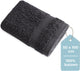 Hush. living hush living - handdoek 100% katoen - per stuk - 50×100 cm - zware kwaliteit 500g m2 - stijlvol boord en ophanglus - antraciet