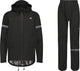 Agu original regenpak uniseks waterdicht - zwart - waterkolom 5.000 mm - jas en broek - inclusief opbergtasje