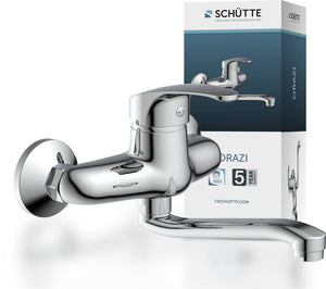 Schütte nivola keukenkraan - mengkraan - lage, draaibare uitloop - wandmontage - chroom