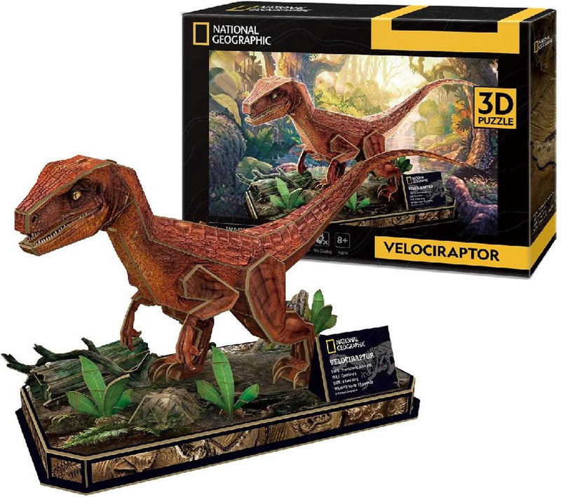 Afbeelding laden in galerijviewer, Cubic fun 3d puzzel national geographic velociraptor
