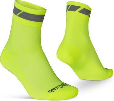 Gripgrab - classic regular cut zomer fietssokken 1 paar coolmax wielersport sokken - geel hi-vis - unisex - maat xs (35-38)