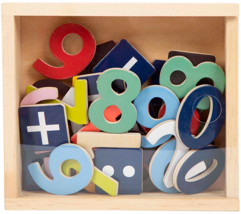Afbeelding laden in galerijviewer, Small foot - houten magnetische cijfers kleur. 37dlg.

