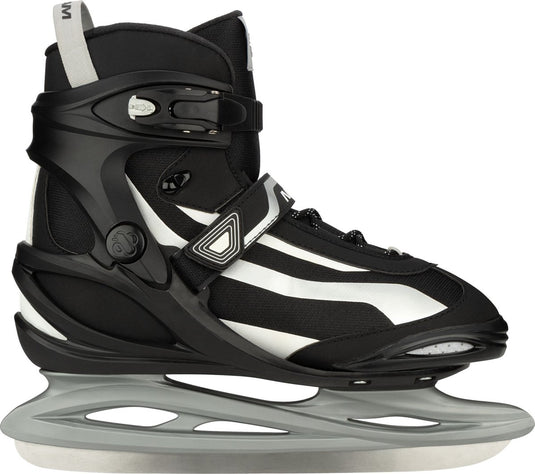 Nijdam ijshockeyschaats - power play - semi-softboot - maat 45 - zwart