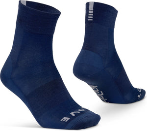 Gripgrab - merino lightweight sl zomer fietssokken sport sokken wielersokken met merino wol - navy blauw - unisex - maat xs (35-38) 35-38